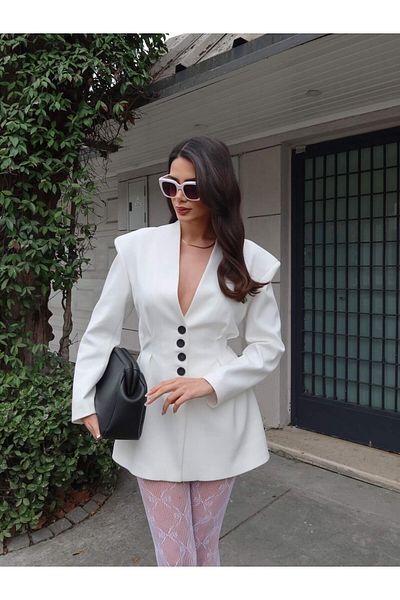 Lady Pixie Women's Collet Detailed Jacket Skirt Set