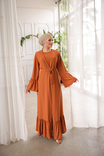 Nissra Nsr 503801   Μοντέλο Frilly Double Abaya Σετ
