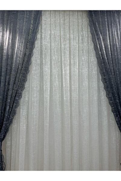 beatiful Штори з шнурками та жакардовою тканиною - не потребують прасування, не мнуться, 1/3 циліндричні підвіски