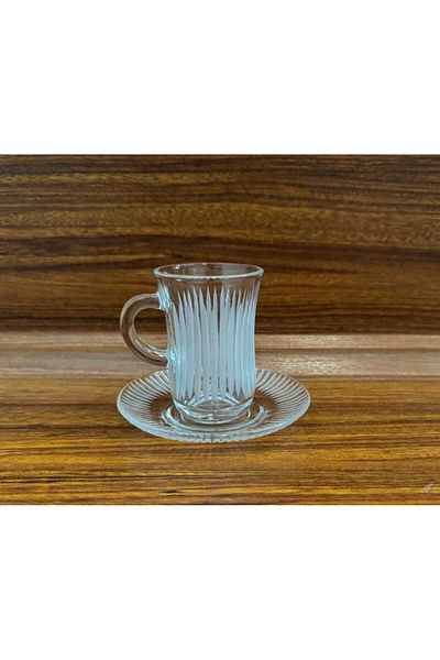 AR HOME 12 Pcs Handmade Glass Teacup Set