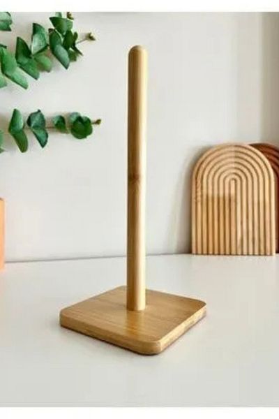 KOLETİC STORE Bamboo Paper Towel Holder Countertop Paper Towel Holder Napkin Holder