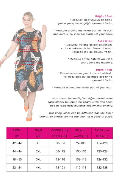 Madwilo Women's Orange Blue Feather Pattern Flexible Viscose Basic Dress