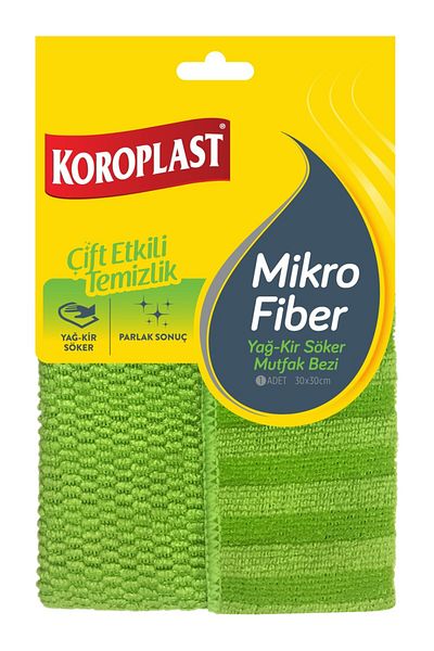 Koroplast Microfiber Oil Dirt Remover Kitchen Cloth 30 X 30 cm X 3 Pcs