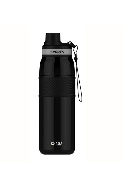 SHAHA VACUUM BOTTLE 650ML BLACK