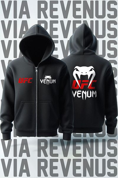 Vordevia Ζακέτα φούτερ με κουκούλα με φερμουάρ Ufc εμπρός και πίσω