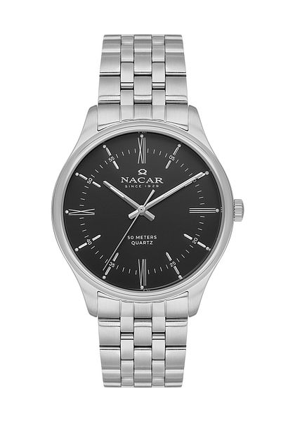 Nacar Silver Men-Woman Wristwatch Nc35-592025-Abm