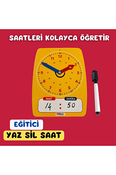 Okhool Saat Öğrenme Materyali Yaz Sil (5 ADET)