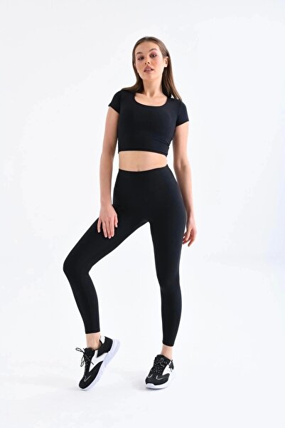 EMNY Black High Waist Tights Ultra Flexible Ultra Light Elite Sports Tights