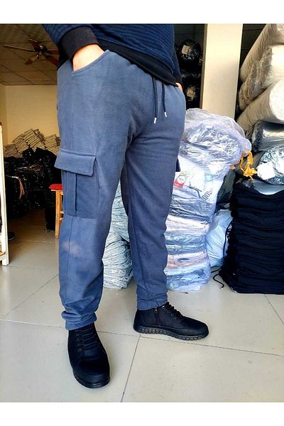 SURMARİ Ανδρικό φούτερ Cargo Pocket Regular Fit Winter Fleece