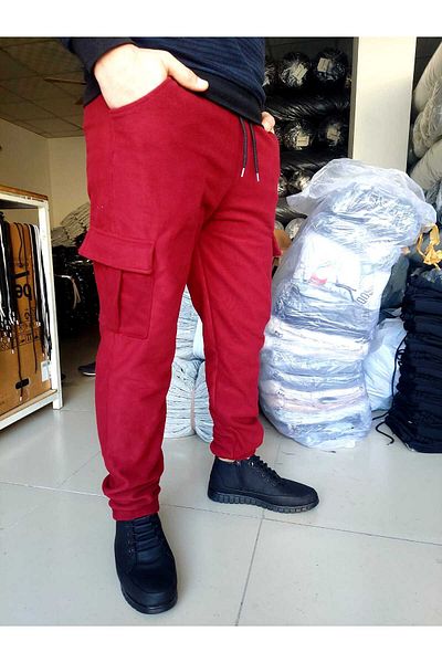 SURMARİ Ανδρικό φούτερ Cargo Pocket Regular Fit Winter Fleece
