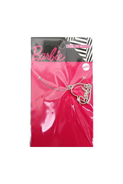 Barbie Yazılı Kalpli Kız Çocuk Kolye