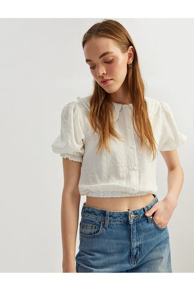 Koton off white Crop Blouse
