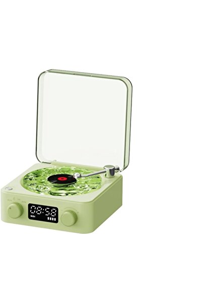 Serreha KW03 Retro Vinil Kayıt Hoparlör RGB Kablosuz Bluetooth 5.0 Pikap Hopa...