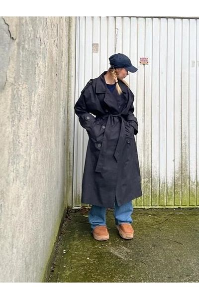 Natavanbutık Black Color Trench Coat
