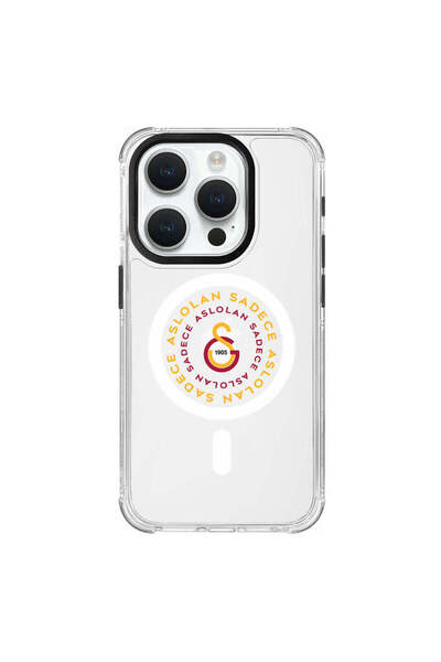 Galatasaray İphone 15 Pro Uyumlu Magsafe Aslolan Telefon Kılıfı