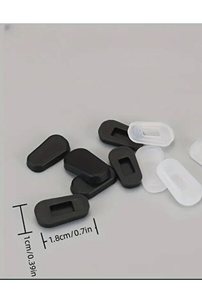 glasses accessory Gözlük burunluk dış kaplama silikon 1 çift siyah