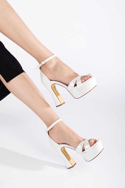 ACMZ SHOES Shiny Heeled Platform Shoes