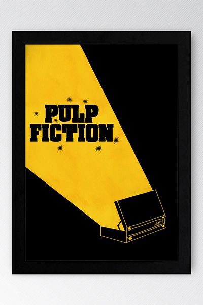 Saturn Pulp Fiction Framed Painting - Cheap Novel Fim Poster Painting