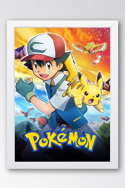 Saturn Pictură înrămată Pokemon - Pictură poster de desene animate