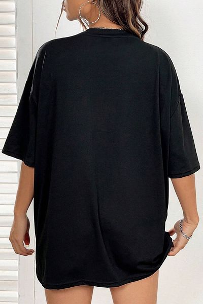 uyguntarz Βαμβακερό μπλουζάκι Arizona με στάμπα Oversize