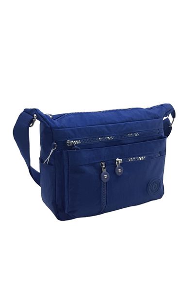 Baginn Klinkır Geantă Messenger Femei Curea încrucișată cu buzunare multiple 25*20 Cm Geantă de umăr zilnică ușoară Albastru bleumarin