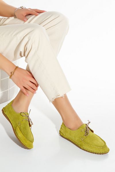 PASSAGE SHOES Γυναικεία παπούτσια από γνήσιο δέρμα 4055 - Pistachio Green Comfort