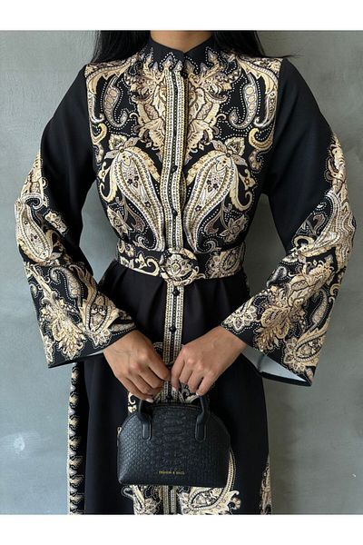 suphias Imported Babel Fabric Dress (Belt Included)