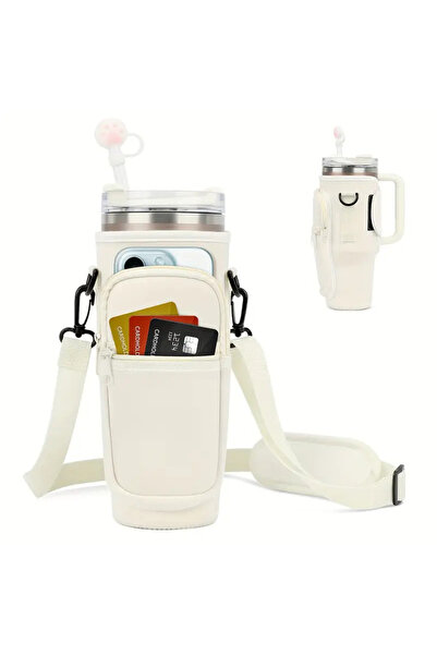 gökstore 1.18 Lt Thermos Pouch Multi-Purpose Pouch Thermos Bag with Straw