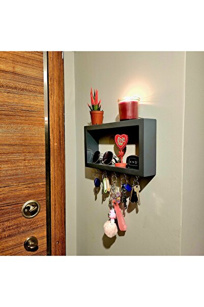 Tekir Store evinizi güzelleştirin Kapı Giriş Anahtarlık Askısı Ahşap Dekoratif Lake Boyalı Anahtar Askılığı