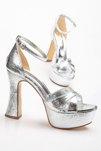ACMZ SHOES Shiny Heeled Platform Shoes