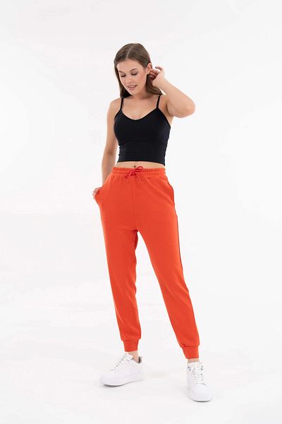 EMNY Women's Modal Jogger with Elastic Waist and Ribbed Pockets
