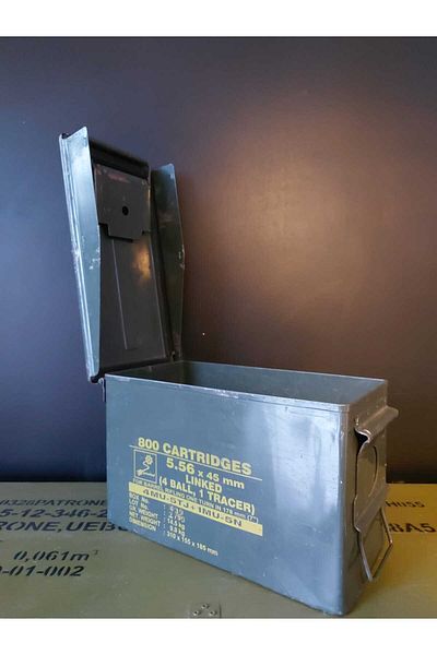 kho military design 28X14X18.5 Cm. Metal Box