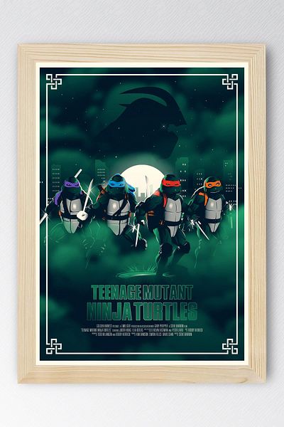 Saturn Ζωγραφική με κορνίζα Ninja Turtles - Ζωγραφική αφίσας ταινίας Teenage Mutant Ninja Turtles