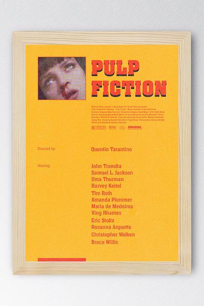 Saturn Pulp Fiction Framed Painting - Cheap Novel Fim Poster Painting