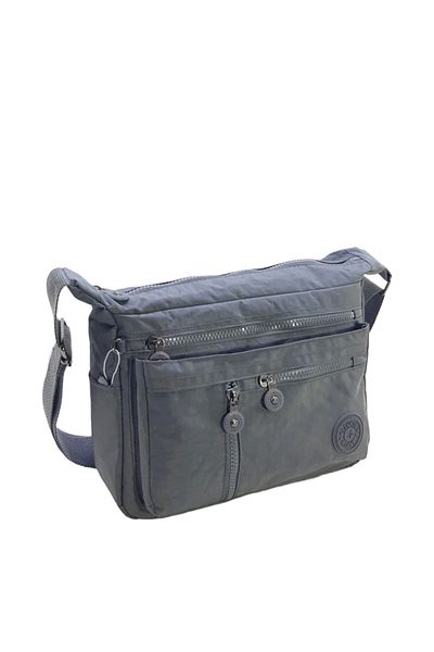 Baginn Geantă de umăr gri Klinkır pentru femei - curea încrucișată, buzunare multiple, ușoară și 25*20 cm