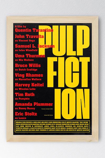 Saturn Pulp Fiction Framed Painting - Cheap Novel Fim Poster Painting
