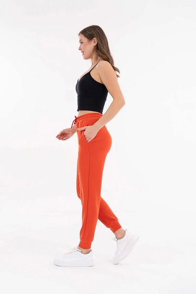 EMNY Women's Modal Jogger with Elastic Waist and Ribbed Pockets