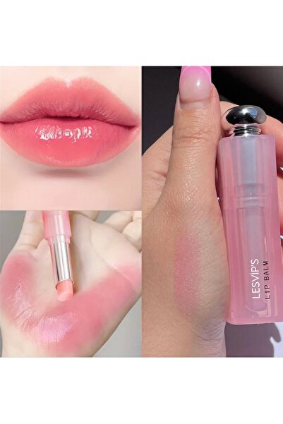 Lesvip's Çiçekli Ruj ve Ultra Nemlendirici lip Balm uzun süre Kalıcı Nemlendirici ve Parlatıcı 2'li Set