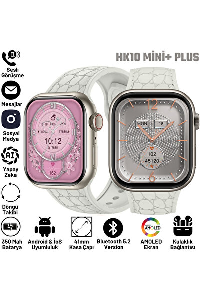 SONREİR Watch HK10 Mini Akıllı Saat – 41mm, 2GB Depolama, iPhone & Huawei Uyumlu 8,9,10