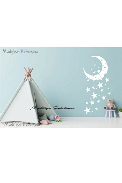 Moon & Star Kids Nursery Wall Stickers Set