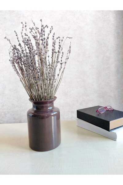 P H Panayır Home ΚΑΦΕ Γυάλινο Βάζο Πάμπας S μπλε κοβαλτίου Γλάστρα 20*13