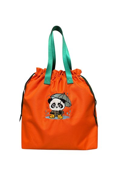 Atelier Bomonti Waterproof Wet Dry, Dirty Clean, Beach Pool Functional Orange Punch Pattern Bag