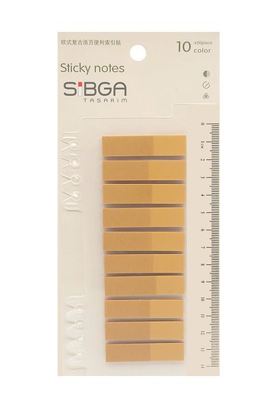 sibga tasarım Transparent Colored Post-It Note Paper - 200 Sheets Bookmark Sticker