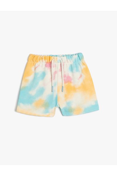 Koton Tie-Dye Patterned Waist Tie Shorts