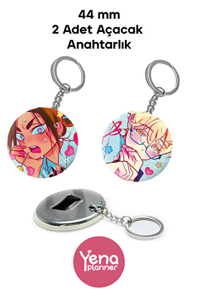 Yenaplanner مجموعة زينة حقيبة المسرح الغريبة / سلسلة مفاتيح مع فتاحة