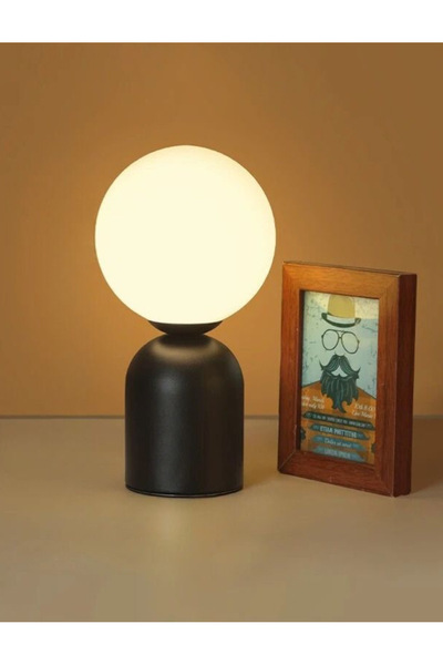 burenze Modern Tasarım Venüs Abajur Beyaz Glop Camlı Kablolu Tak Çalıştır Mas...