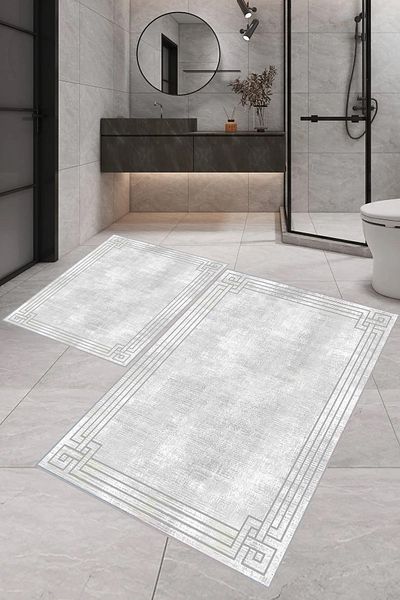 Eliana Home Eliana Homedigital Printing Modern Bathroom Carpet Double Bath Mat Lna5-0473 100X60+60X50 cm