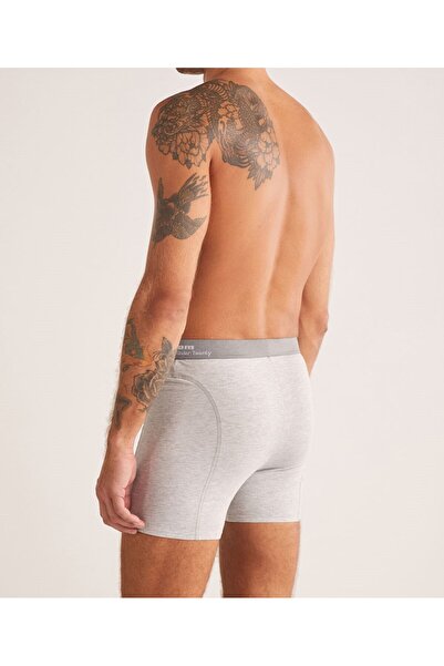 Kom Ανδρικό γκρι Modal ύφασμα βαμβακερό Lycra 2 τεμαχίων μακρυά μπόξερ