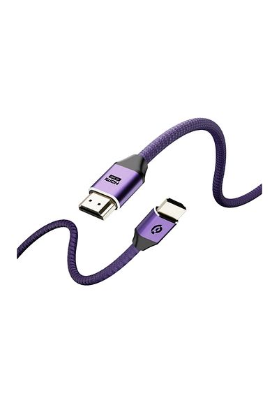 Powerology كابل HDMI Tohdmi مضفر 8K بطول 3 متر - أرجواني