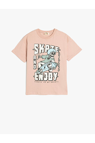 Koton Tricou din bumbac cu mânecă scurtă cu imprimeu cu skateboard